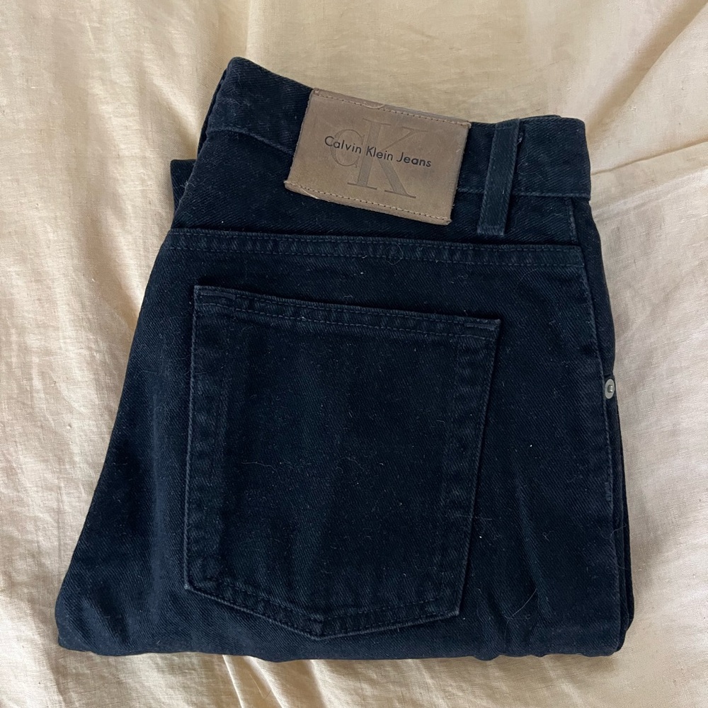 Calvin Klein Black Jeans Straight-Leg Classic Fit
